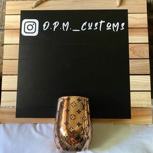 Customized Louis Vuitton wine tumbler